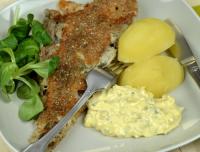 Rödspätta eller plattfisk med remouladsås